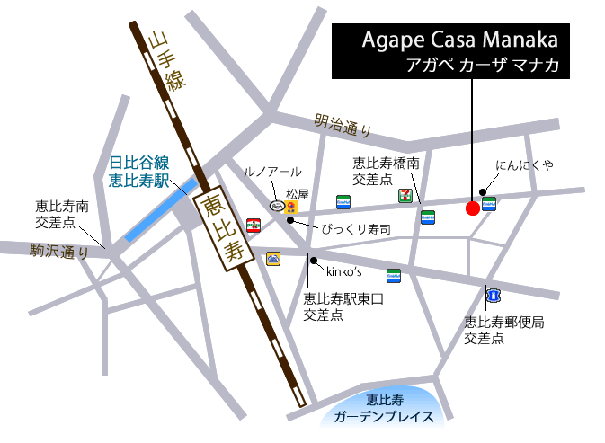 アガペ・カーザ・マナカ案内図
